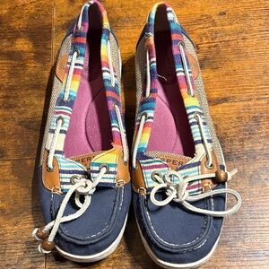 Sperry Women's Navy and Multicolor Flats